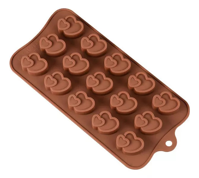 Moldes De Silicona bombones corazon chico n4