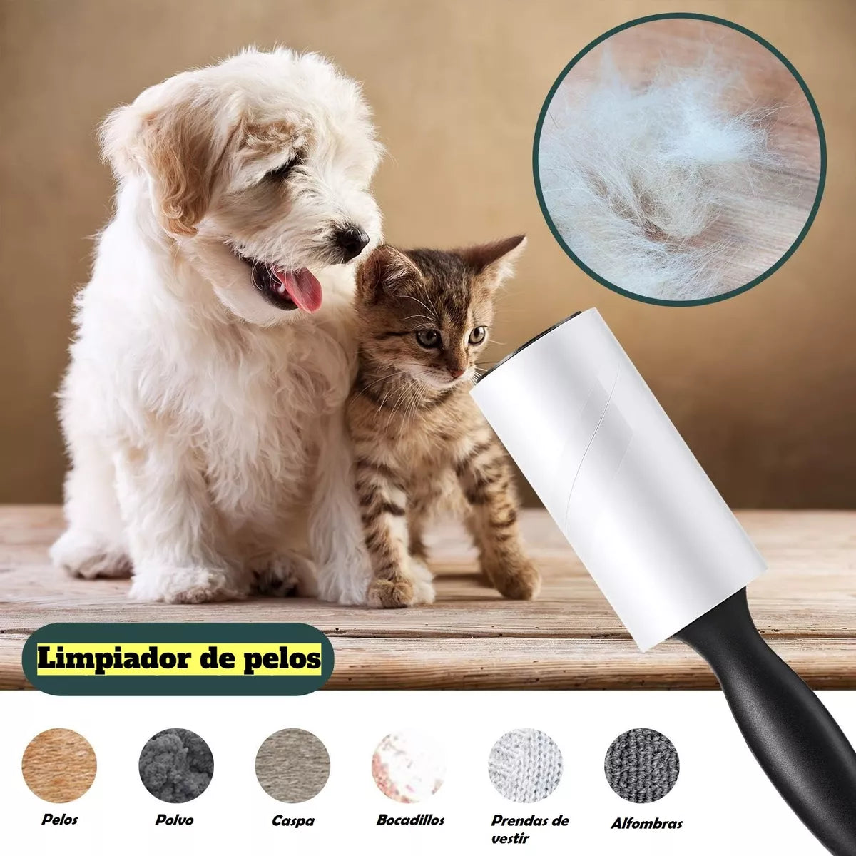 Repuesto Rodillo Adhesivo quita pelos pelusa pack x10 unidades