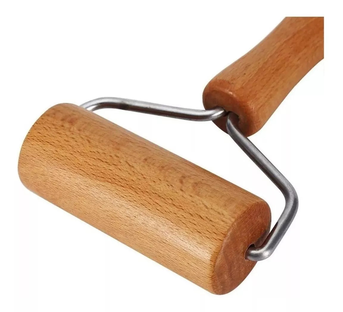 Rodillo Para Amasar Madera Pasteleria Utensilio Cocina