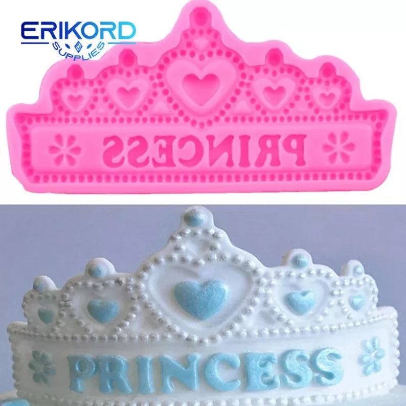 Molde De Silicona De Corona Princesa Decoracion De Tortas