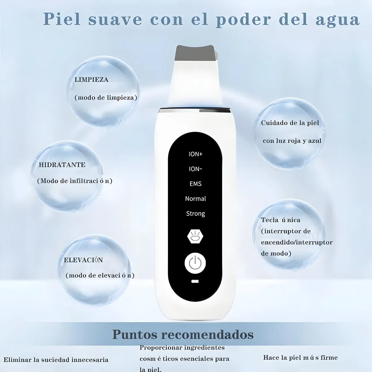 Limpiador Facial Ultrasonido Peeling Facial Puntos Negros FEDE ADELANTE 05