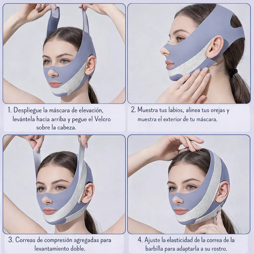 Mascara Facil Anti Papada Lifting Facial Delinea Mandibula fede adelant 12