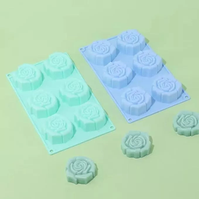 Molde De Silicona Flor Grande Antiadherente Decoración