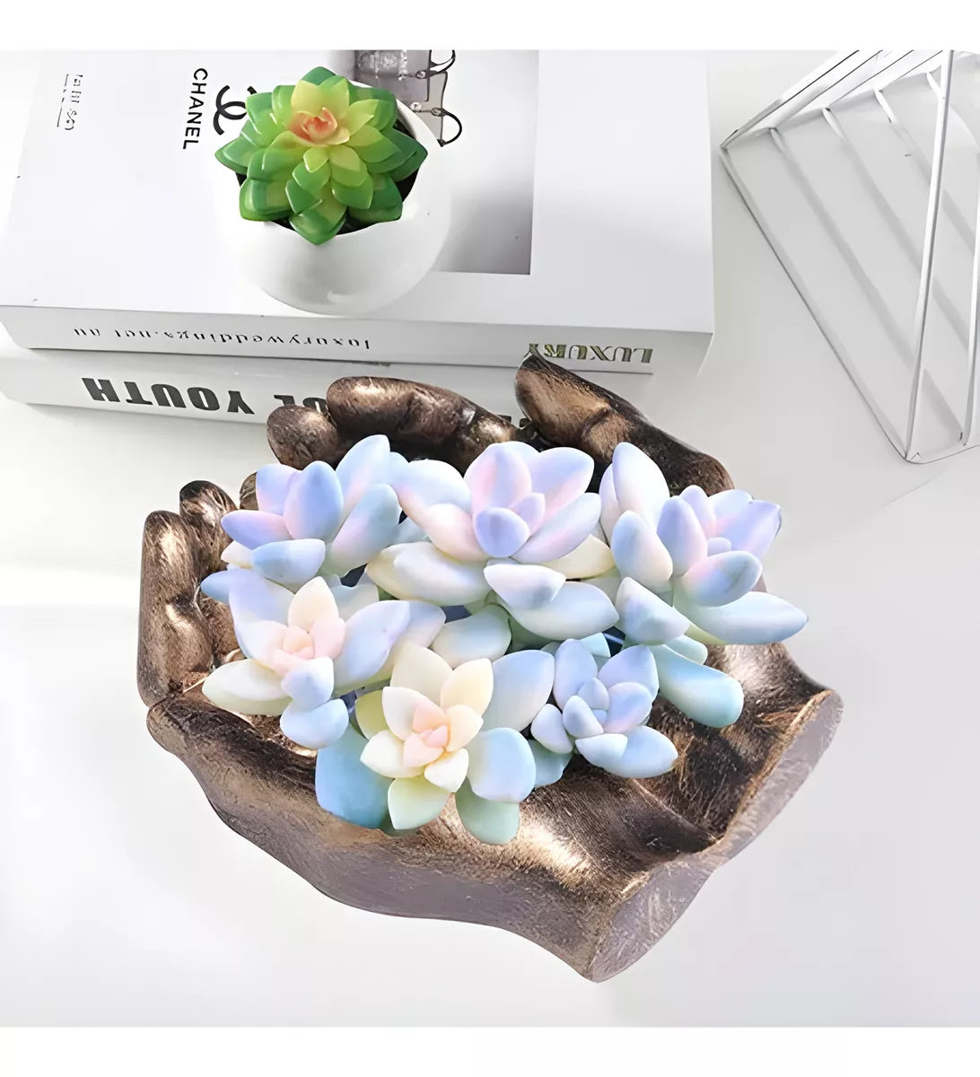 Molde De Manos Maceta Jardin Decoracion Hogar Plantas