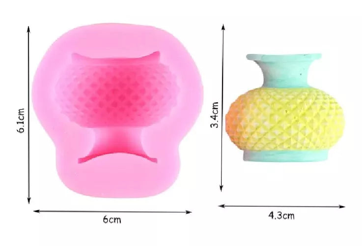 Molde Silicona Jarron Ideal Decoracion Tortas Fondant  SKU R-021