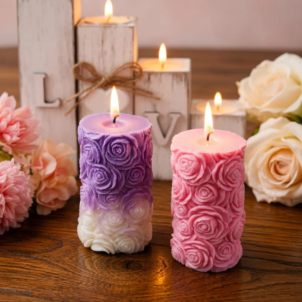 Molde Silicona Velon Forma Flores Rosas Ideal Cera De Soja