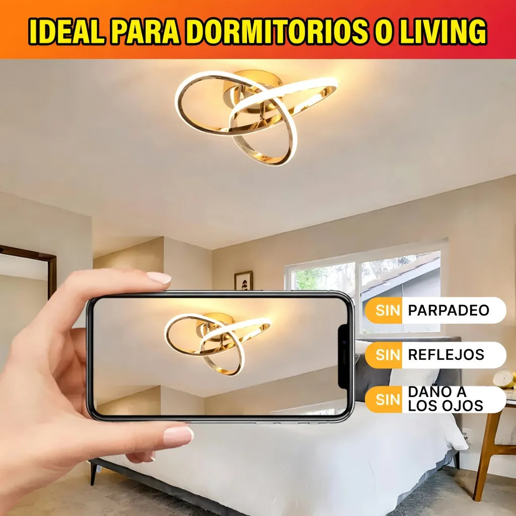 Luces De Techo Led Creativa Luz Ajustable 3 Modos Dormitorio