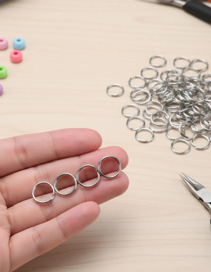 100 Aros Metal Argolla 15mm Ideal Llaveros Gruesos Plateado