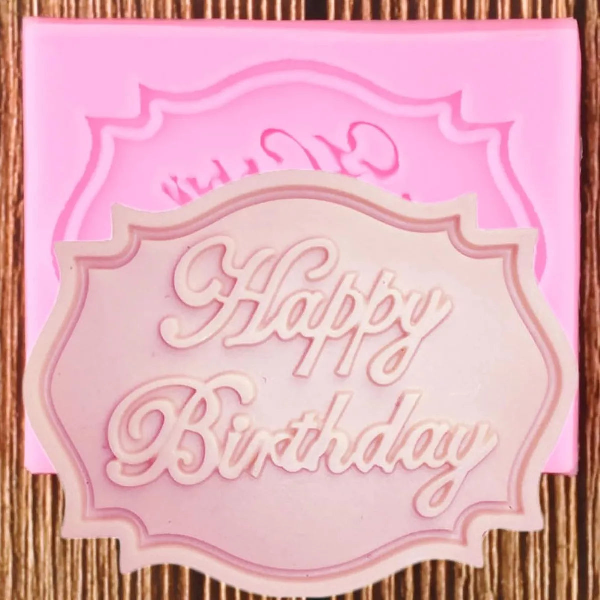 Moldes Silicona Feliz Cumpleaños Antiadherente Fondant