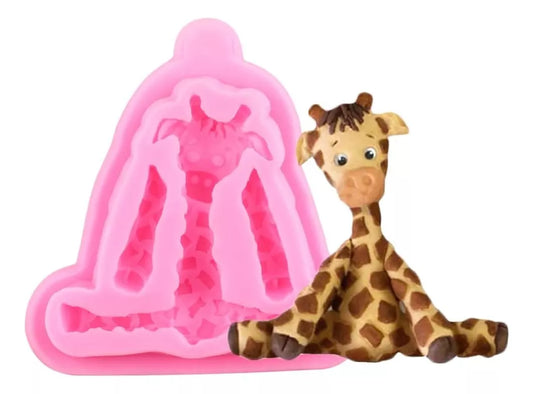 Molde Silicona Jirafa Sentada Ideal Decoracion Torta R-015