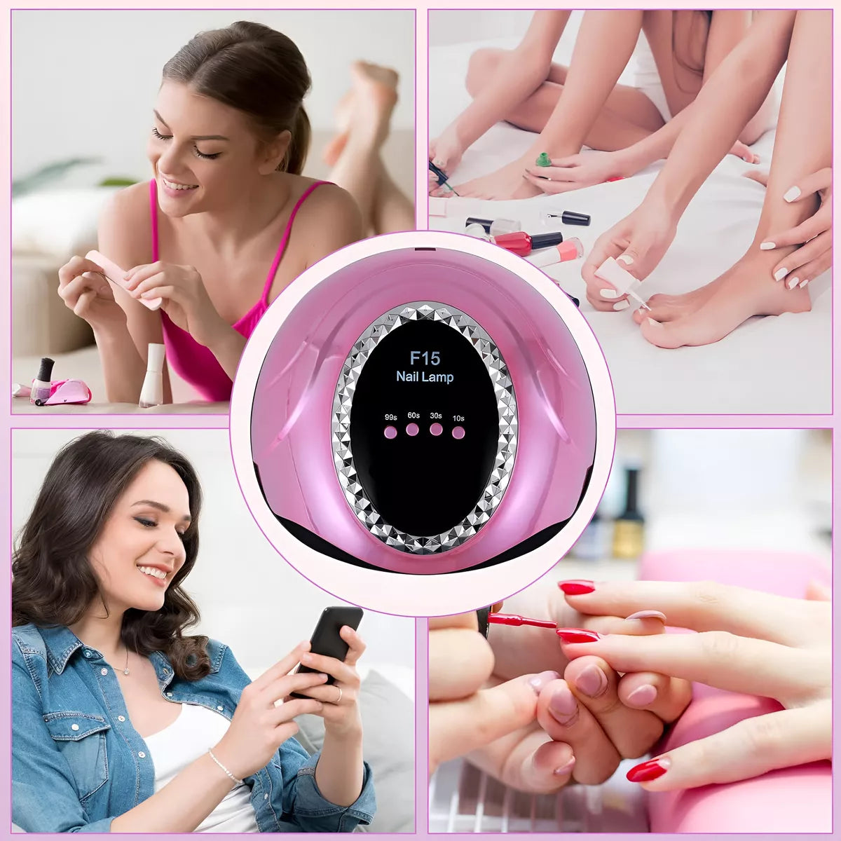 Lámpara De Uñas Led Uv F15 Cabina Profesional Secado Uñas