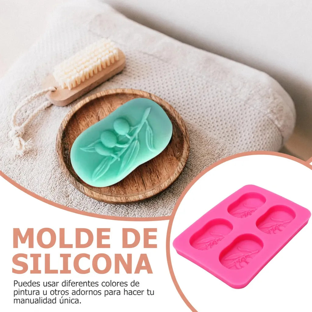 Molde De Silicona Para Hacer Jabones Artesanales Forma Olivo
