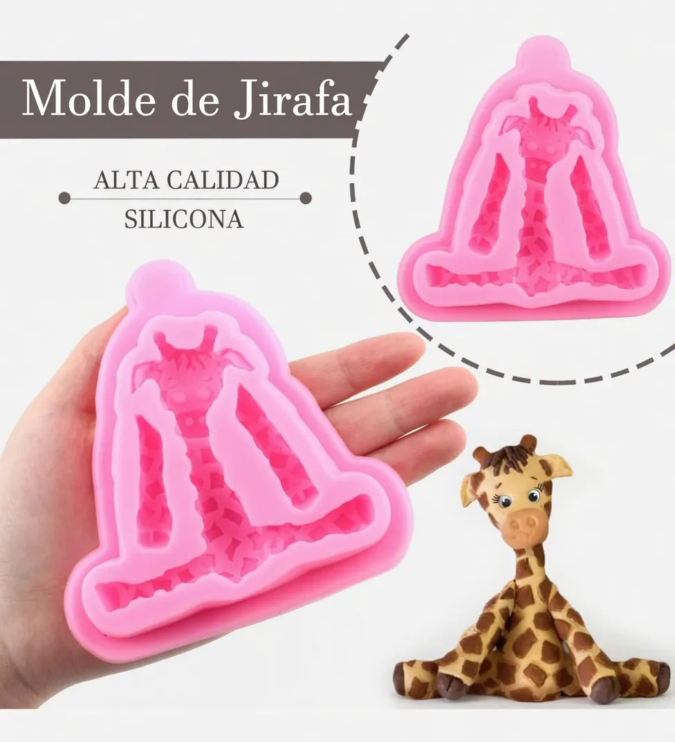 Molde Silicona Jirafa Sentada Ideal Decoracion Torta R-015