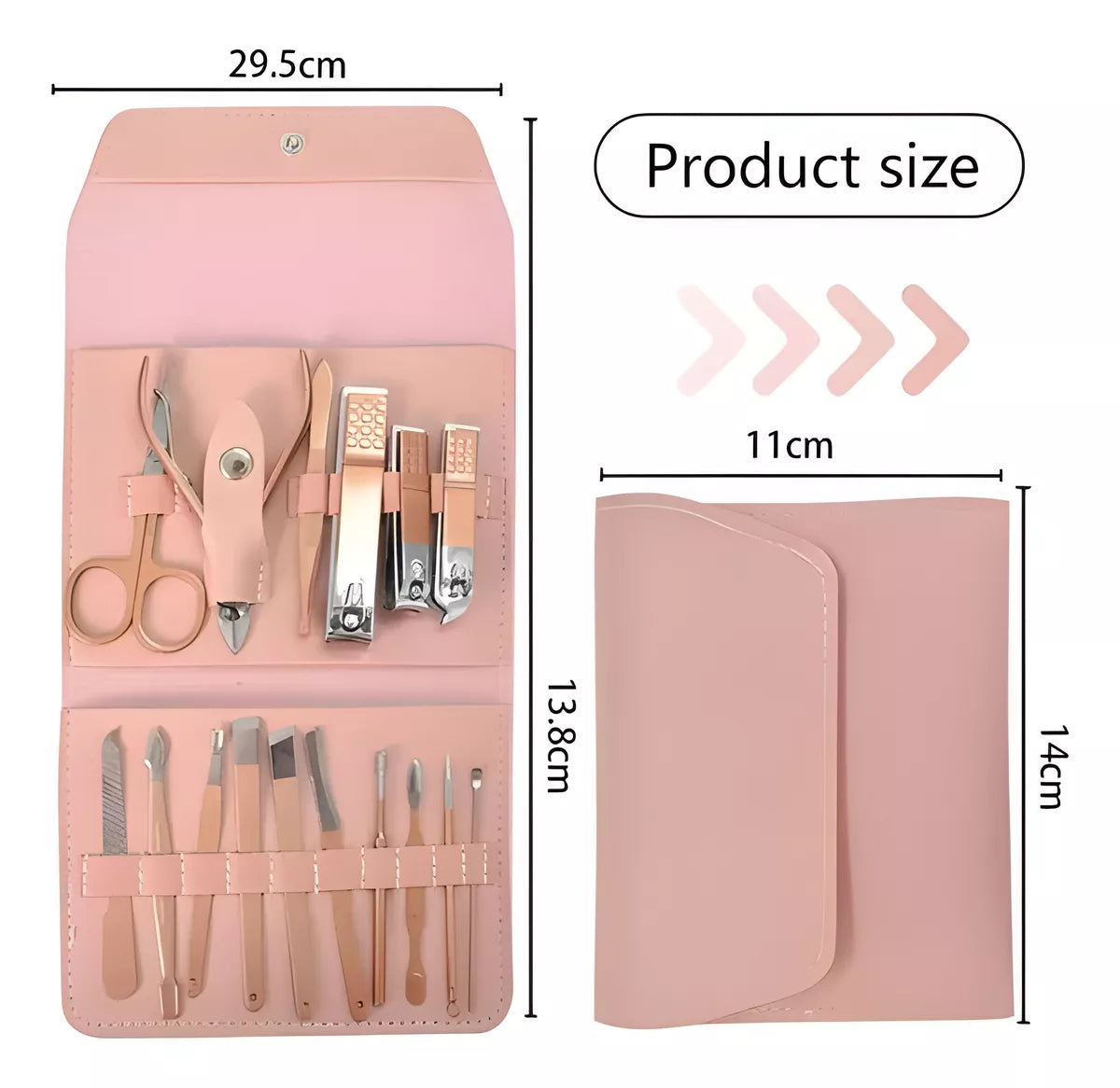 Set Profesional Manicura Pedicura Cortaúñas Acero Inoxidable