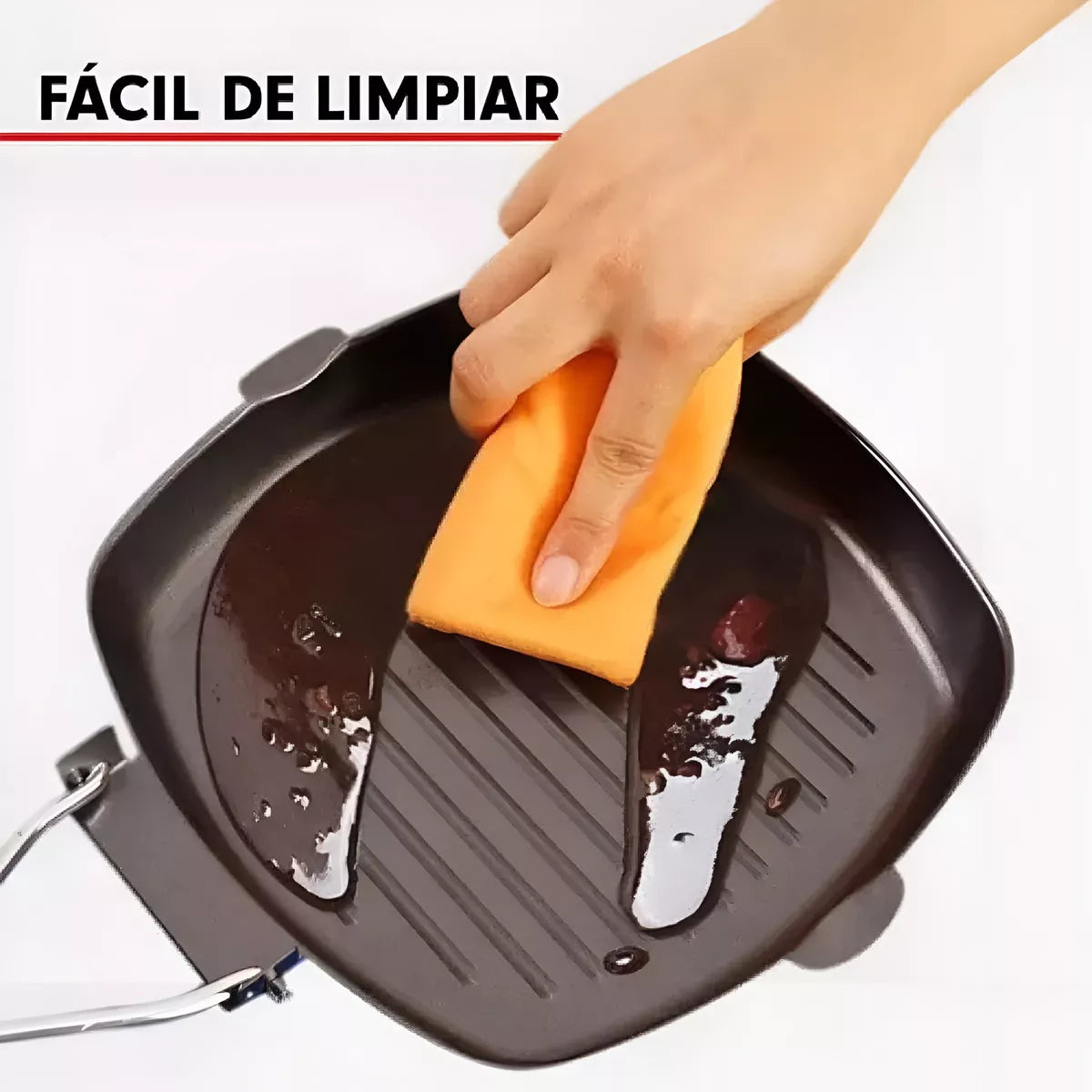 Sartén Plancha Grill Antiadherente Con Mango Madera 28cm