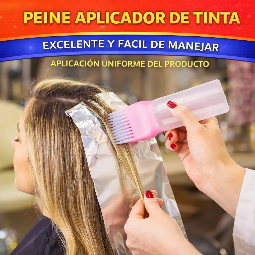Pack Masajeador De Cabeza De Silicona Y Aplicador Tintas fed adela 14