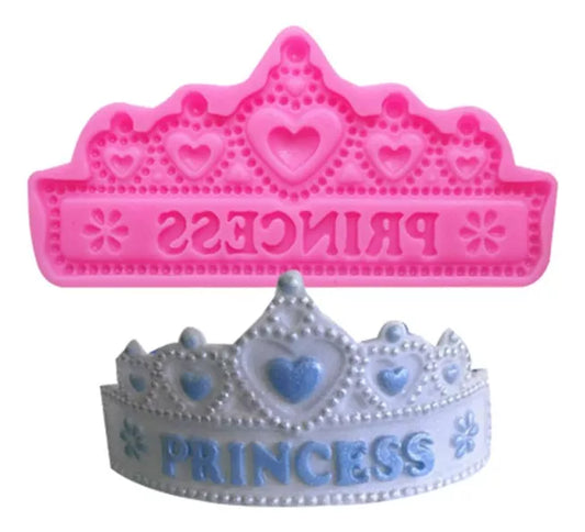 Molde De Silicona De Corona Princesa Decoracion De Tortas