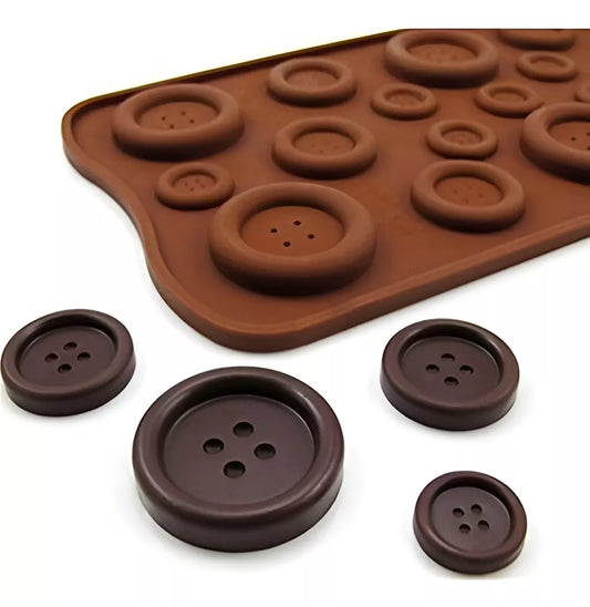 Molde De Silicona Boton Botones Ideal Decoracion Tortas