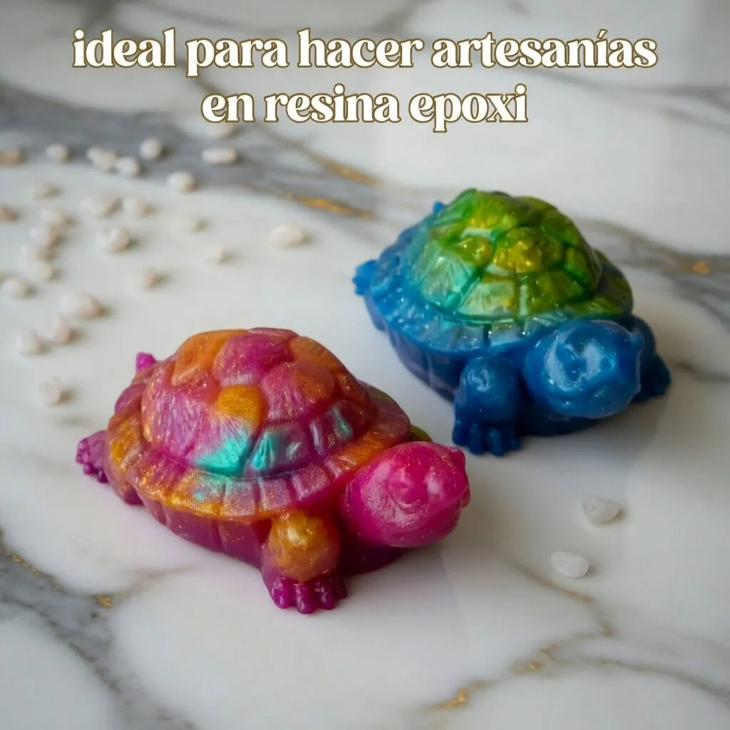 Set X2 Moldes De Silicona Forma Tortuga Ideal Velas Resina