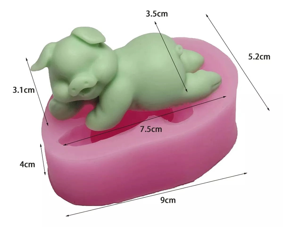 Molde De Silicona Cerdito cerdo