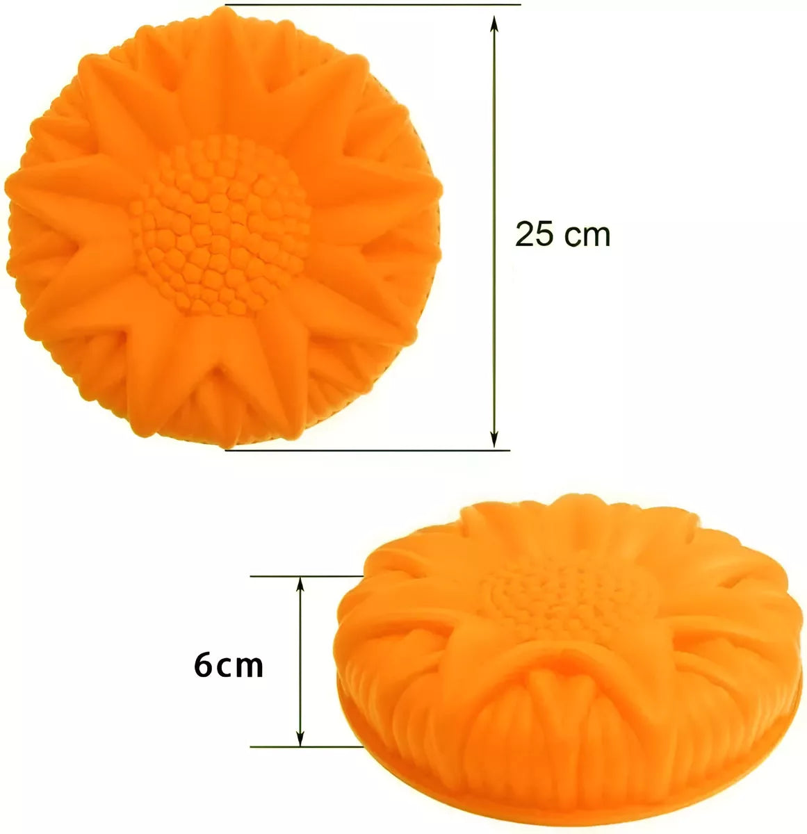 Molde De Silicona forma Girasol Grande para tortas