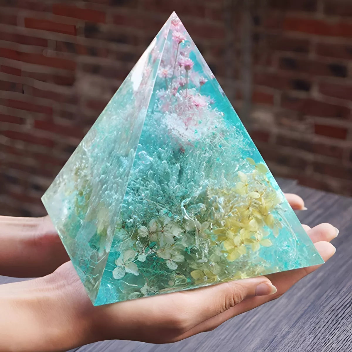 Molde De Silicona Pirámide Resina Epoxi 15cm Reutilizable