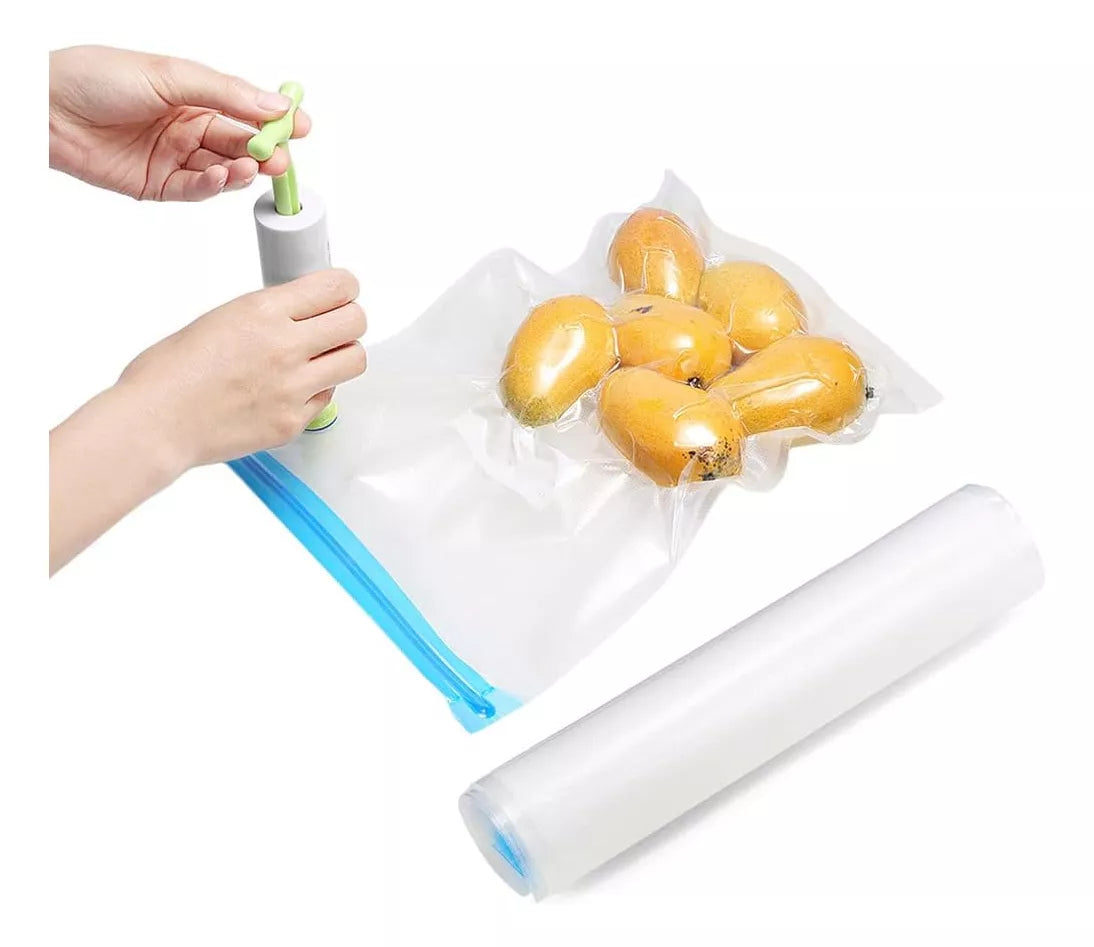 Bolsa Ziploc Cierre Hermetico Con Vacio Y Bomba 15un 26x34cm