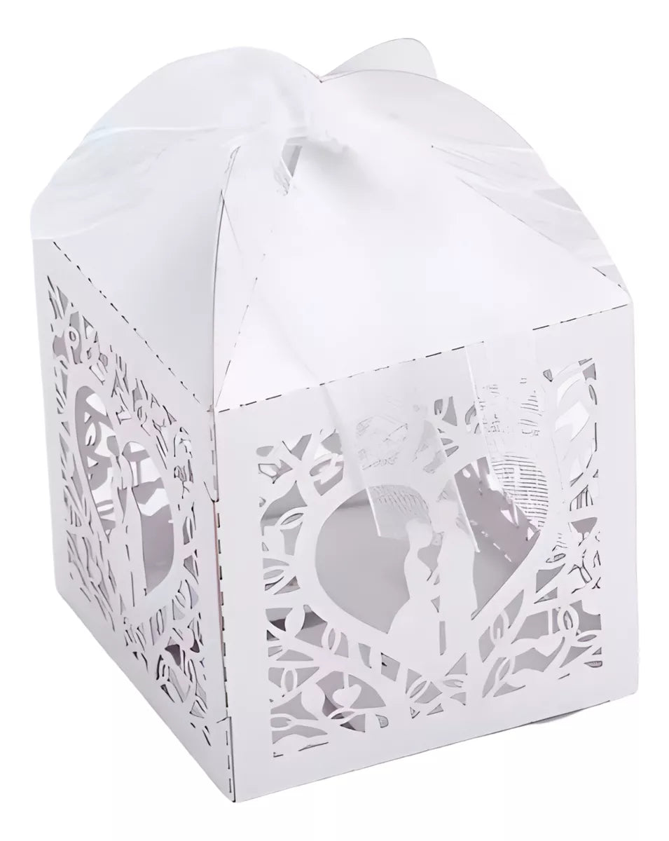Cajita Boda 4x4x6cm Casamiento Souvenirs Setx10