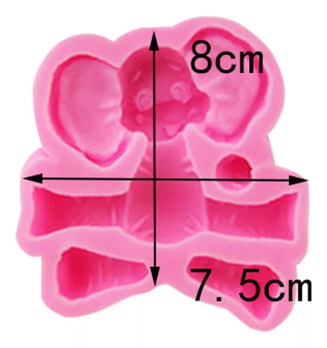 Molde Silicona Elefante Sentado Ideal Decoracion Torta R-016