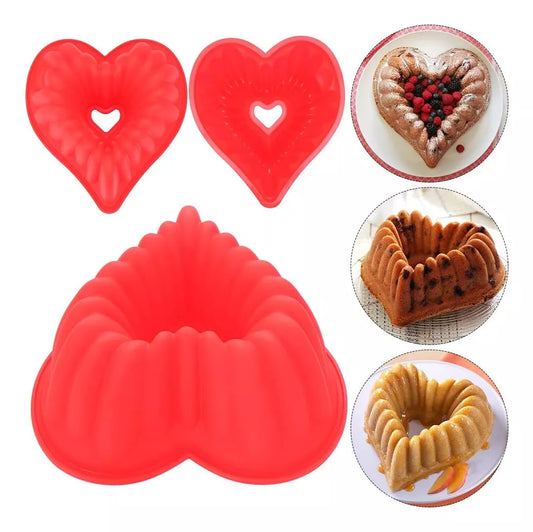 Molde De Pastel De Silicona Corazon 3d Pastel Torta