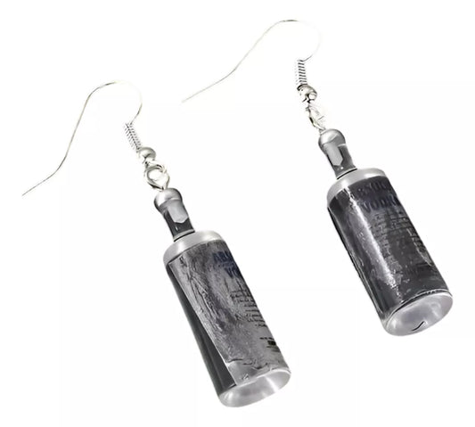 Set X2 Caravanas Forma De Botella Vodka Absolut Vodka