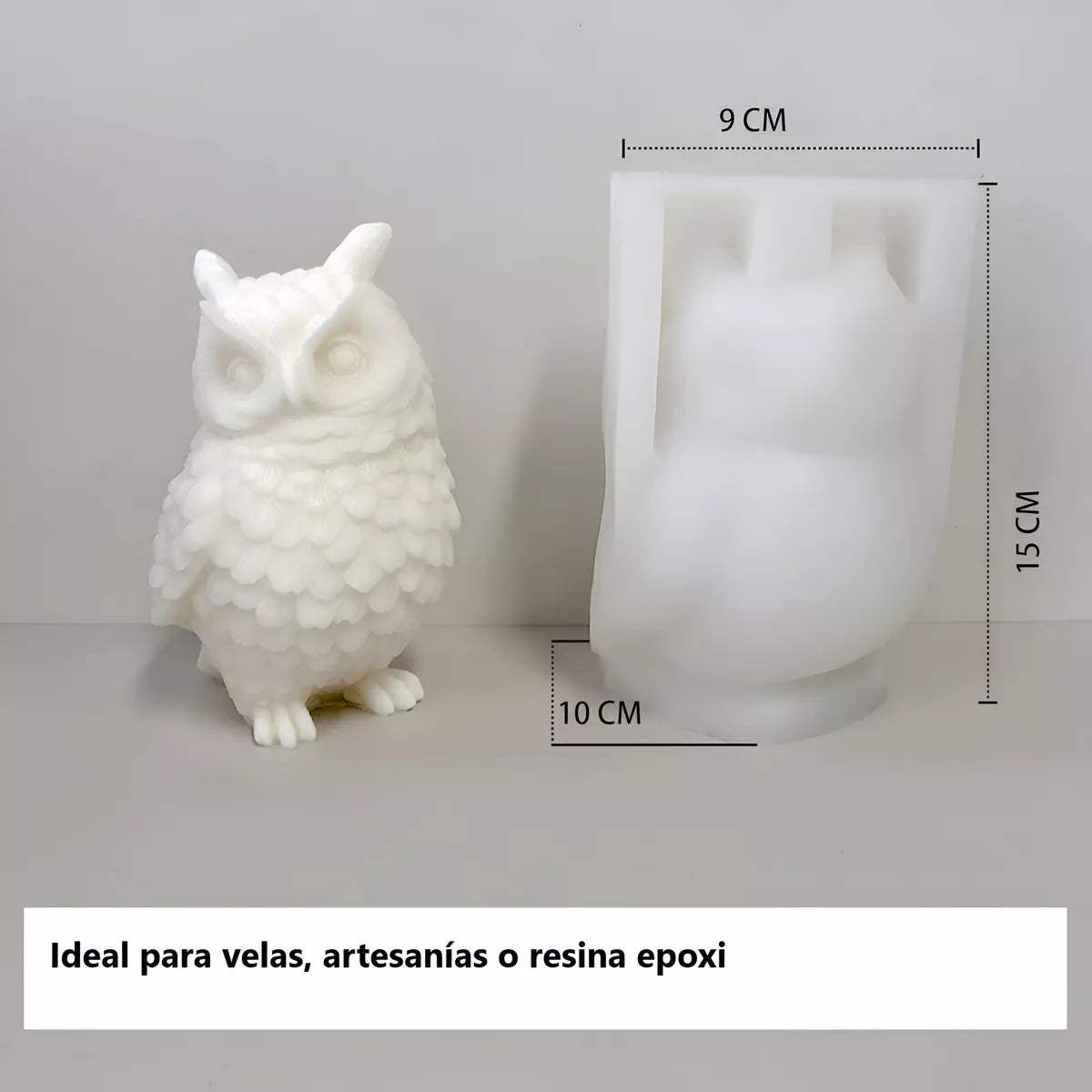 Molde De Buho Grande 15cm Velas Artesanias O Resina Epoxi