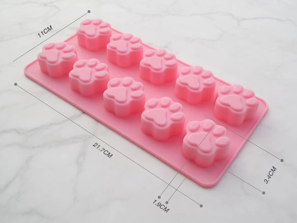 Molde De Silicona Patitas De Perro Chocolate Jabon Souvenir
