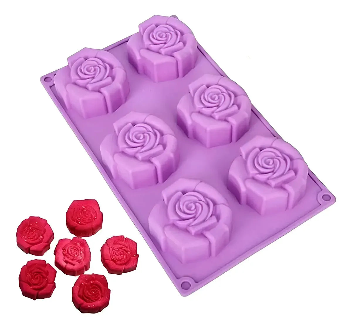 Molde De Silicona Flor Grande Antiadherente Decoración