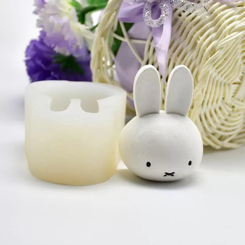 Molde Silicona Conejo 3d Carita Animales Ideal Tortas R-033