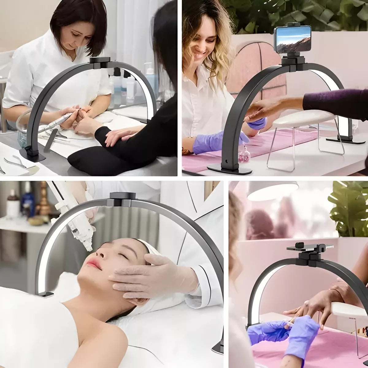 Lampara Led Media Luna Estetica Para Pestañas Uñas Belleza