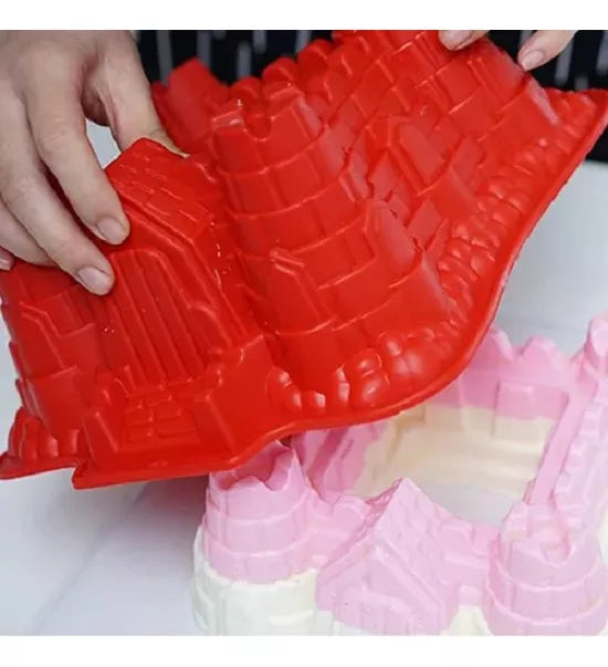 Molde 3d Castillo De Silicon Para Pasteles o tortas grandes