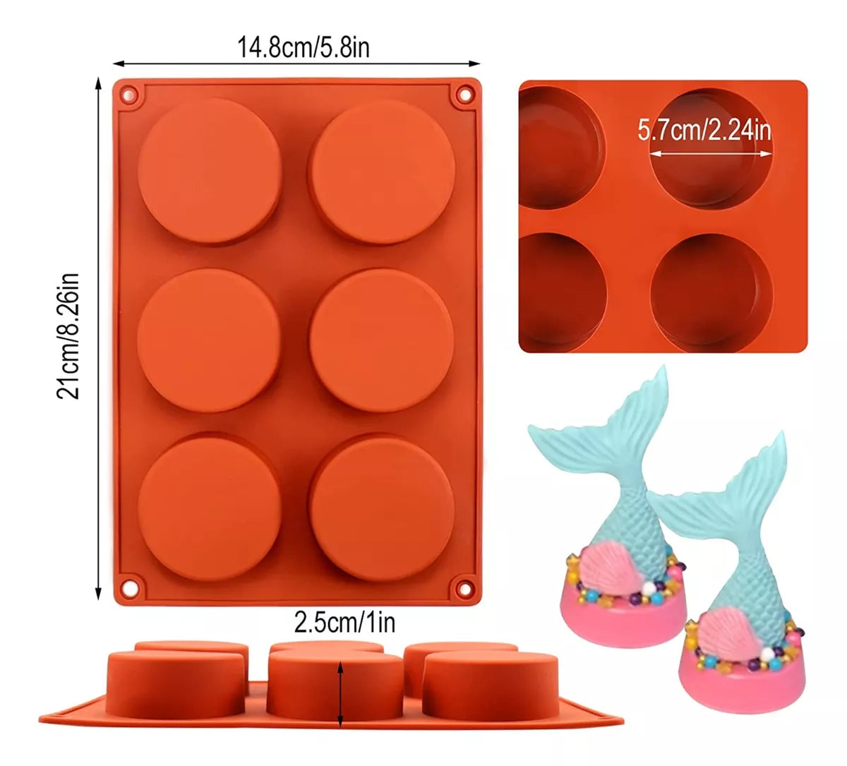 Molde Silicona Circulo Ideal Para Bañar Galletitas Alfajores