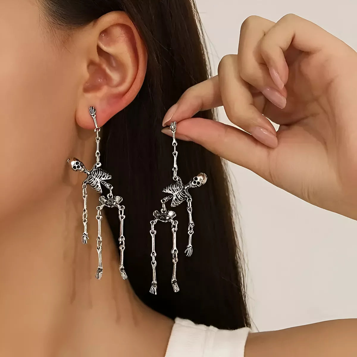 Pendientes Colgantes De Calavera Originales Halloween Chasco