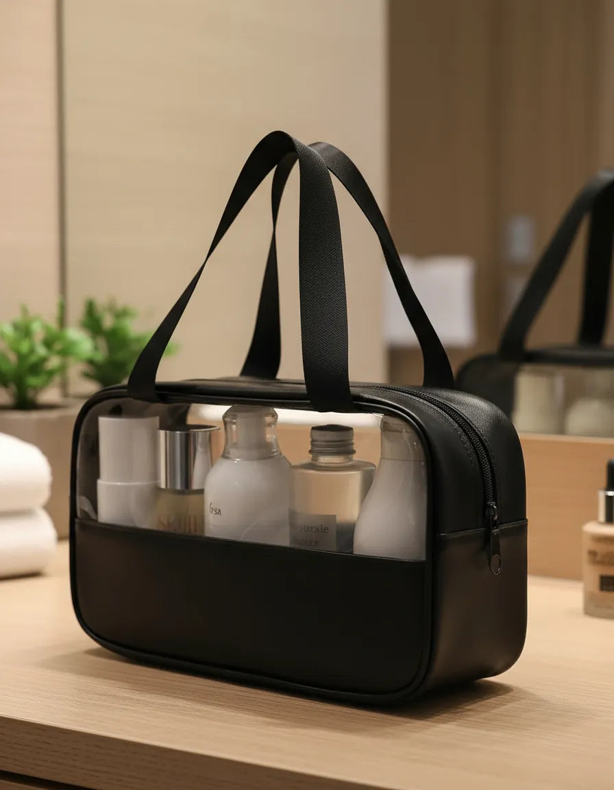 Neceser Estuche De Viaje Elegante Ideal Cosméticos NEGRO FEDE ADELANTE 01