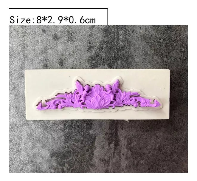 Moldes De Silicona Barroco Para Fondant R-008d
