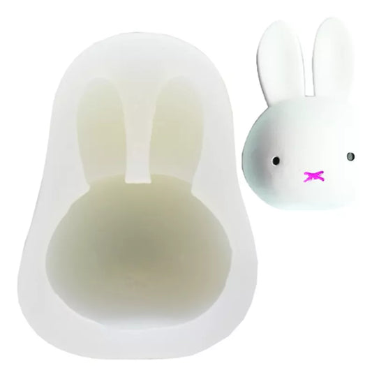 Molde Silicona Conejo 3d Carita Animales Ideal Tortas R-033
