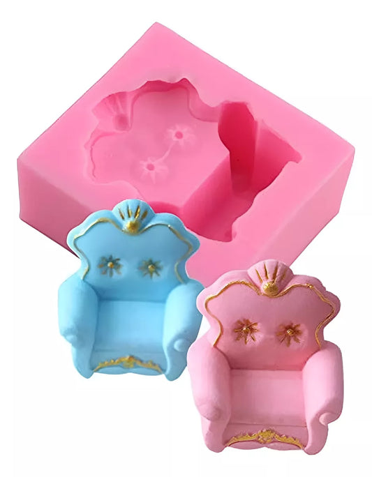 Molde De Silicona Para Tortas Forma Sillon Reposteria