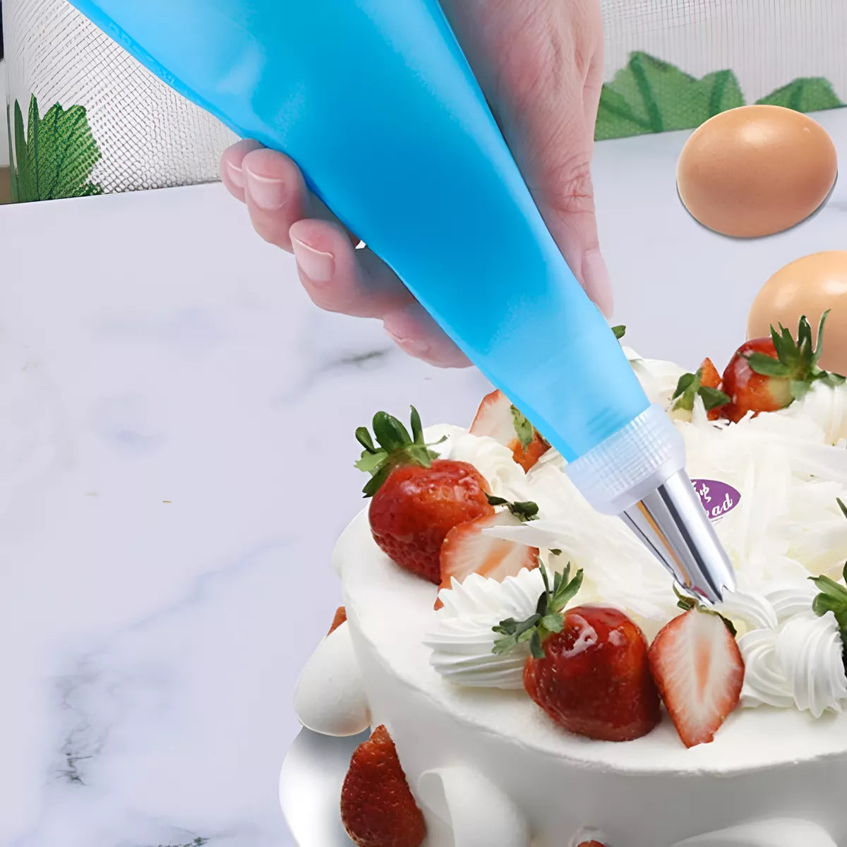 Manga De Repostería Con 6 Punteros Picos + Acople Acero Inox