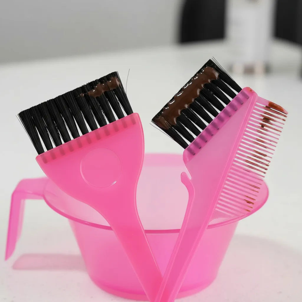 Kit profesional para teñir cabello 3un brocha peine cuenco FEDE 13