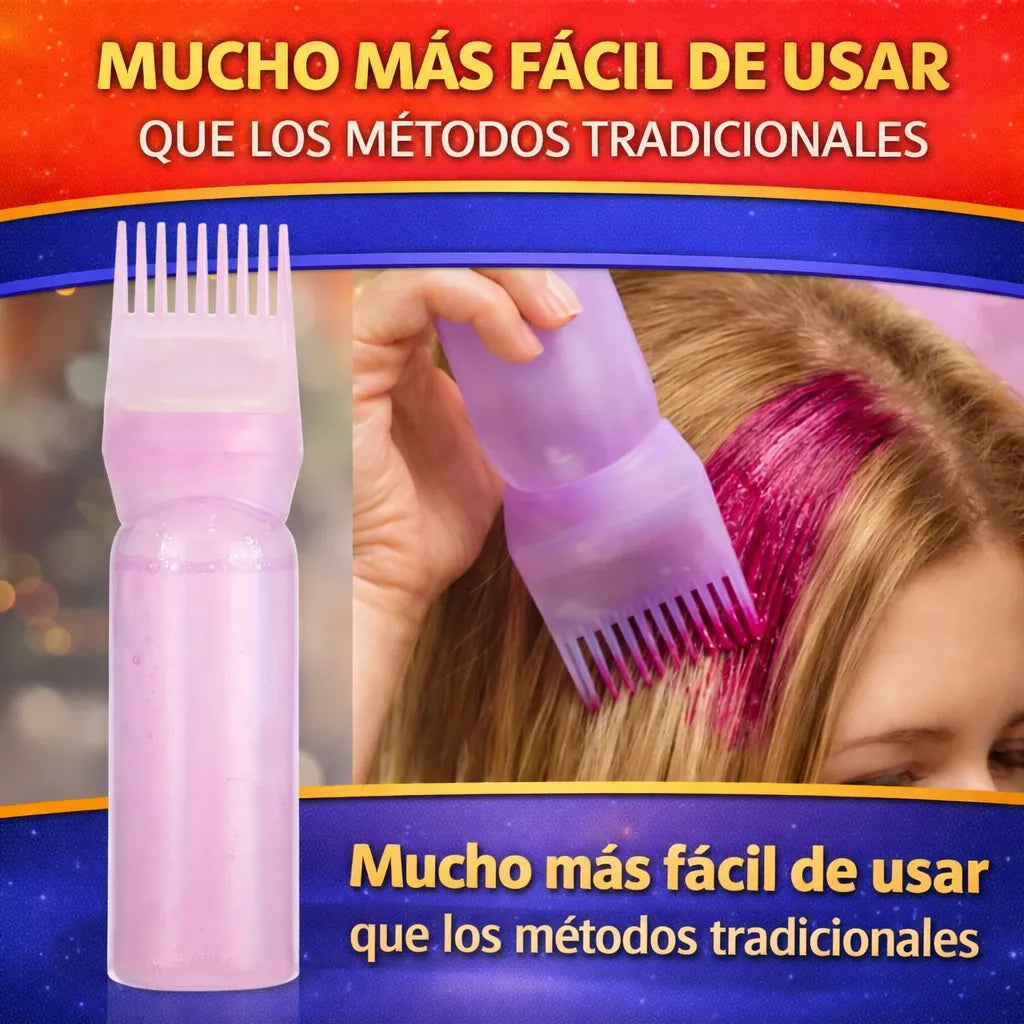 Pack Masajeador De Cabeza De Silicona Y Aplicador Tintas fed adela 14
