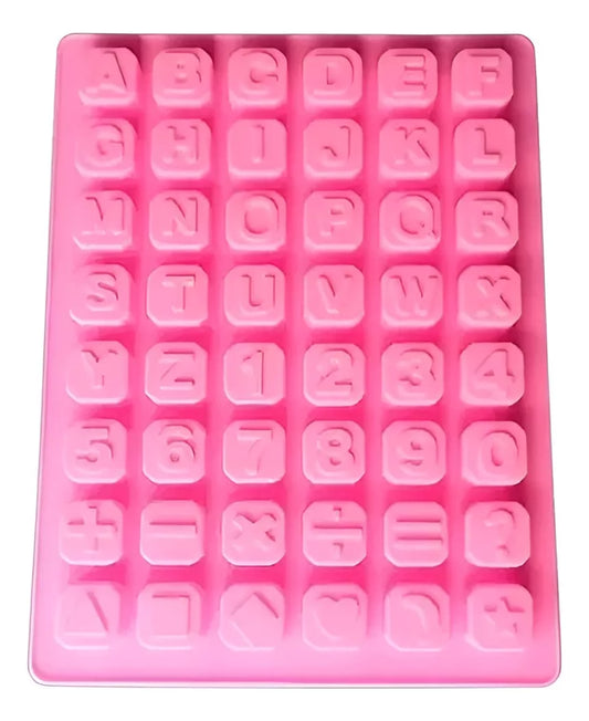 Molde De Silicona Numeros Y Letras Bombones Chocolate