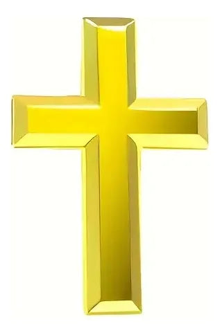 Pin Para Ropa Forma Cruz Cristiana Dorada Buena Calidad
