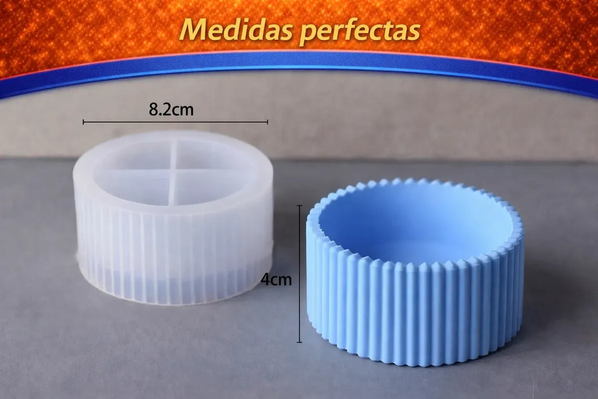 Molde Silicona Maceta Contencion Ideal Velones Resina Epoxi R-071