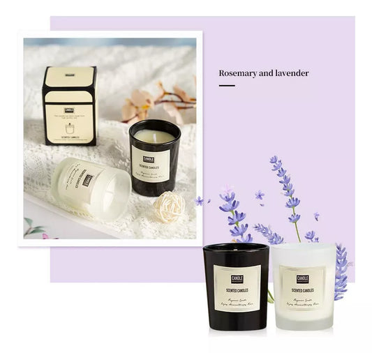 Vela Aromatica Frasco Vidrio Para Dormir Relajacion LAVANDA